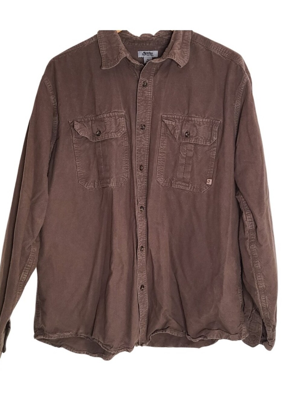 Guide Series Brown Flannel Long Sleeve Button Down Shirt XL